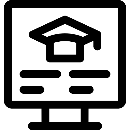 Online learning healthcare and medical monitor screen icon