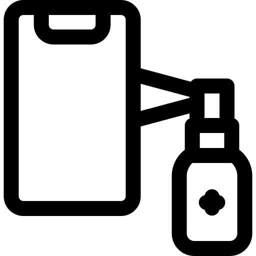 Clean clean virus smartphone icon