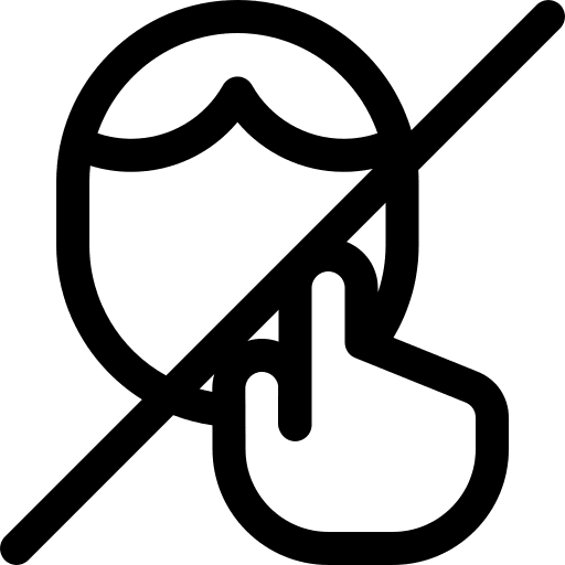 Dont touch dont touch vision look icon