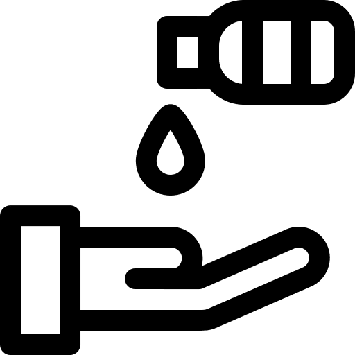 Hydroalcoholic gel hand gel healthcare and medical alcohol gel icon