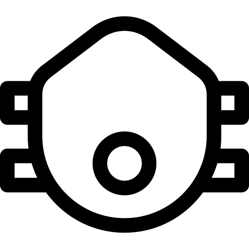 Medical mask air coronavirus protection icon