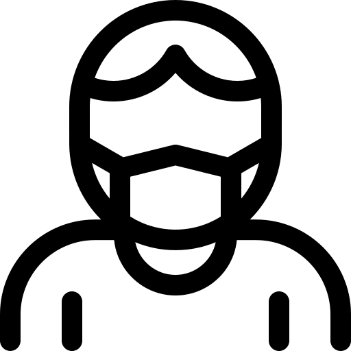 Medical mask biology virus bacteria icon