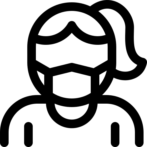 Medical mask healthcare and medical bacteria sick icon