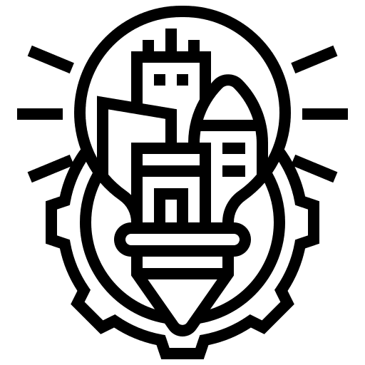 Creative design brainstorm think design thinking icon