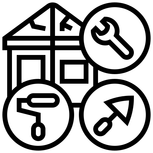 Renovation wrench repair renovation icon