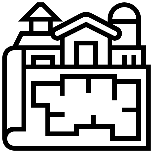 Blueprint house architecture plan icon