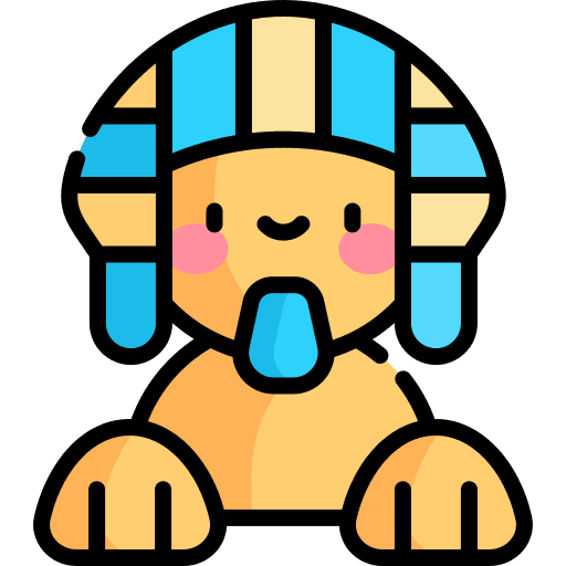 Great sphinx of giza architecture and city landmark building icon