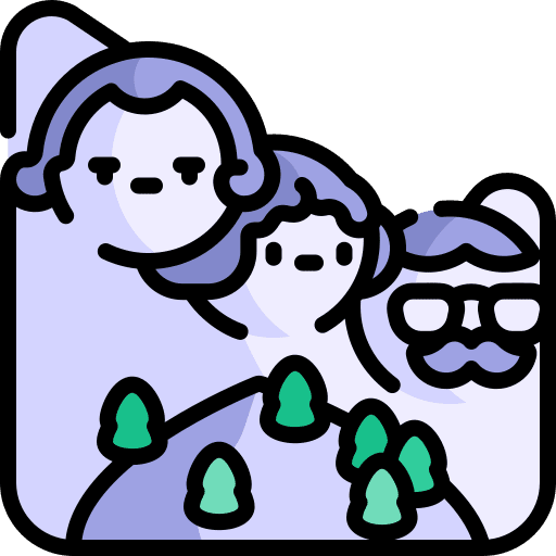 Mount rushmore architecture and city usa monuments icon