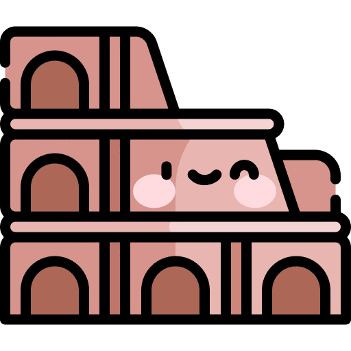Coliseum monuments italy roman icon