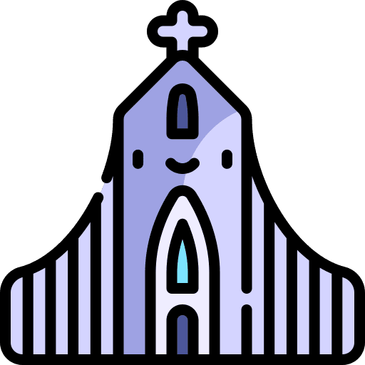 Hallgrimskirkja lutheran iceland landmark icon