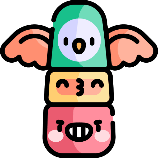 Totem native american tiki totem icon