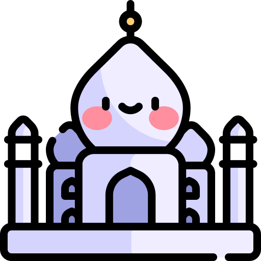 Taj mahal monuments landmark building icon