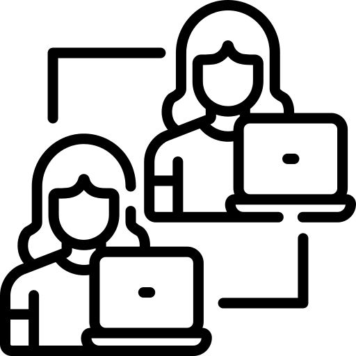 Network group meeting online icon