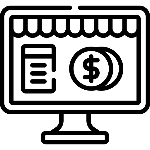 Online store monitor online store online shop icon