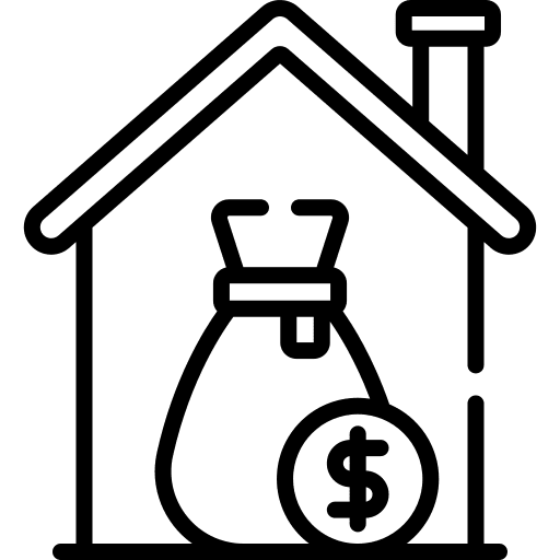 Wage money home salary icon