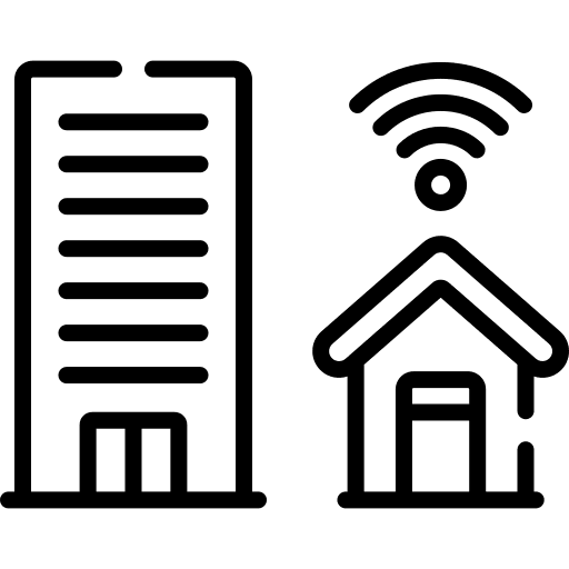 Work from home house work from home network icon