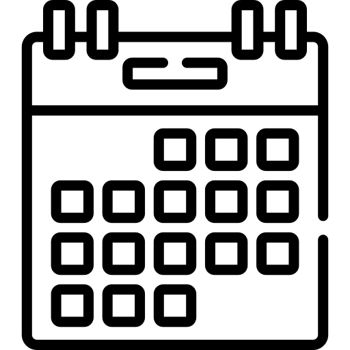 Calendar date organization time icon