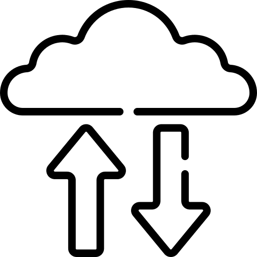 Cloud storage cloud multimedia option icon