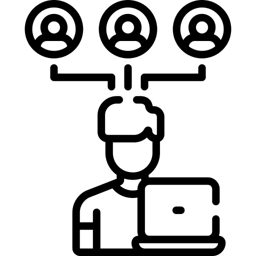 Network professions and jobs meeting people icon