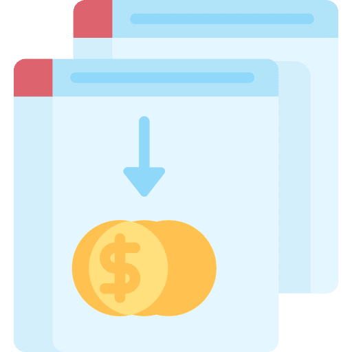 Browser funding investment incomes icon