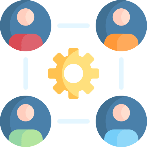 Meeting business and finance human management icon