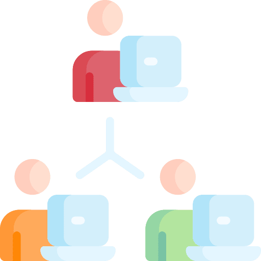 Meeting workers networking business and finance icon