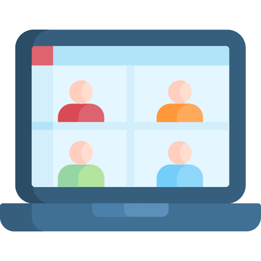 Video conference videoconference online laptop icon