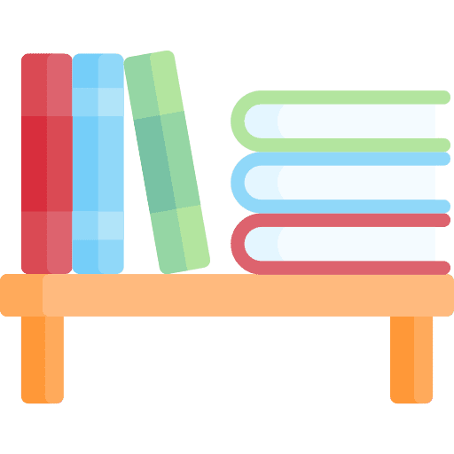 Books desk study subjects icon