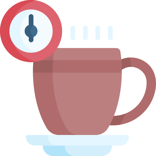 Coffee break drink clock hot drink icon