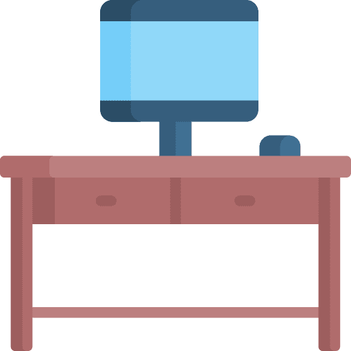 Desk education work work from home icon