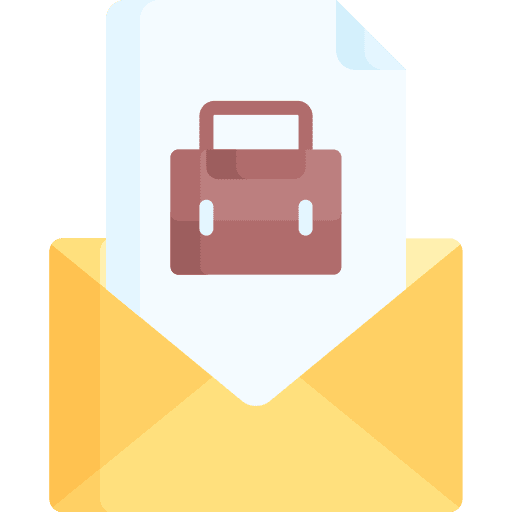 Email suitcase communications mail icon
