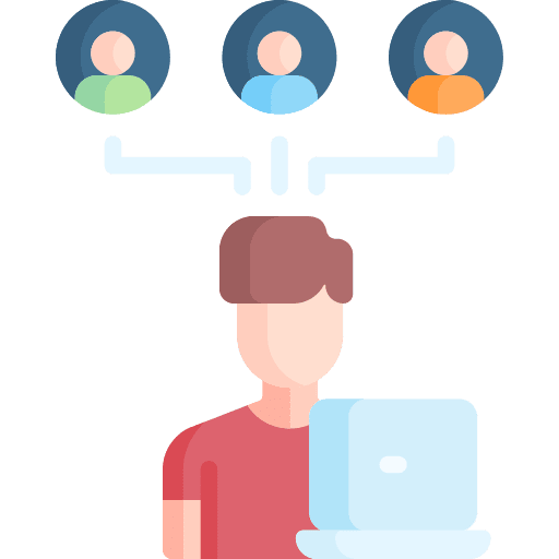 Network businessmen professions and jobs marketing icon