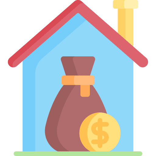 Wage worker salary money bag icon