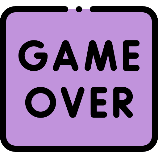 Game over game over gamer video game icon