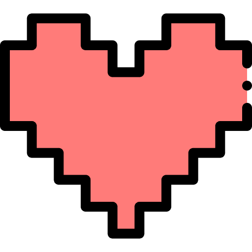 Heart videogame game loving icon