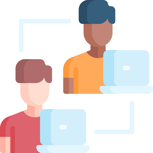 Network online meeting communications icon