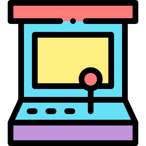 Arcade gaming technology screen icon