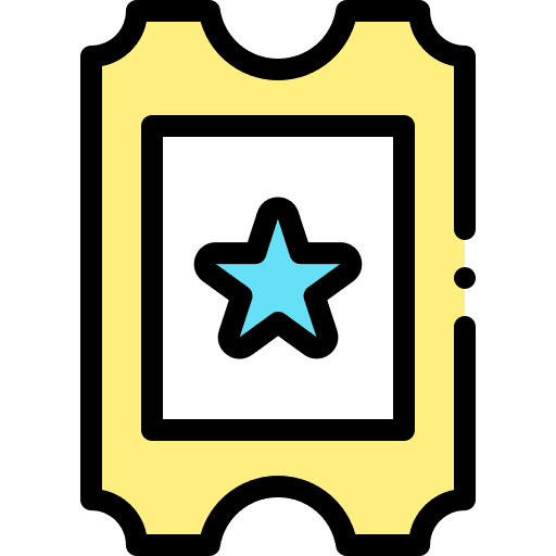 Cinema tickets entertainment pass show icon