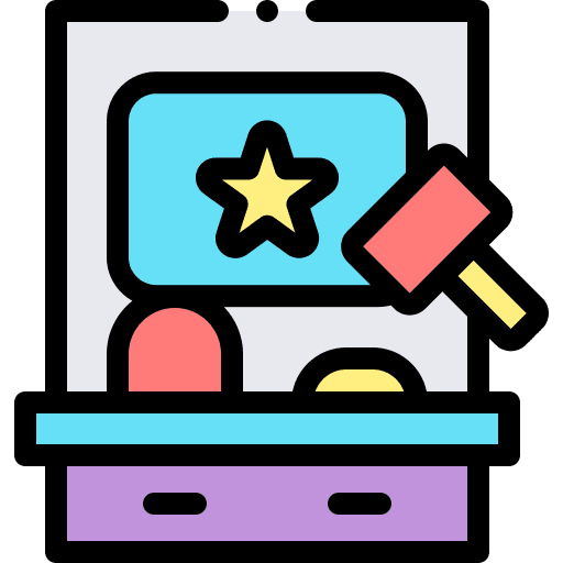 Whack a mole game amusement park playground icon