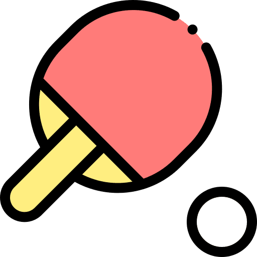 Ping pong sports and competition sport racket icon