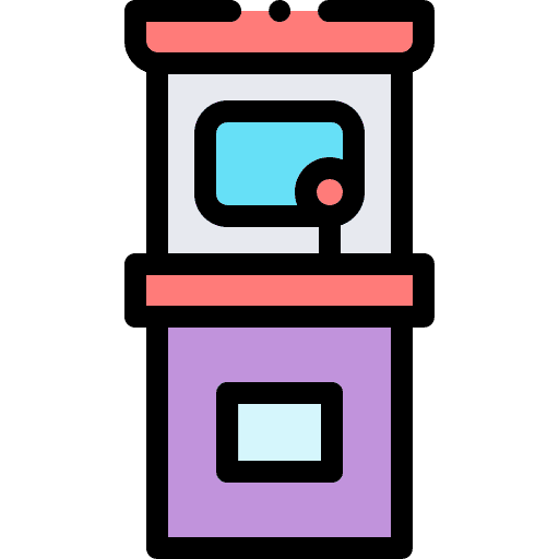 Arcade screen videogame monitor icon