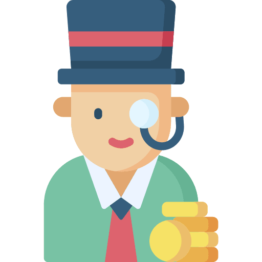 Rich businessman luxury people icon