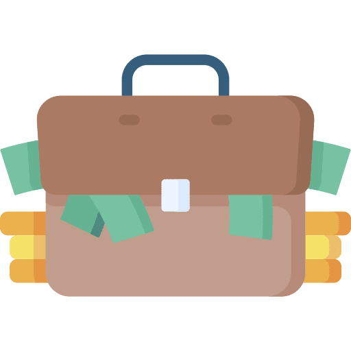 Briefcase bag portfolio rich icon