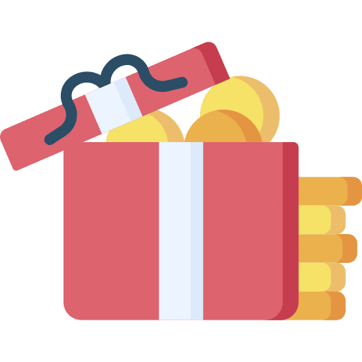 Gift coin surprise gift icon