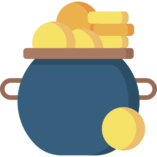 Money money coins pot icon