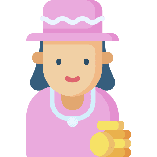 Rich woman rich money expensive icon