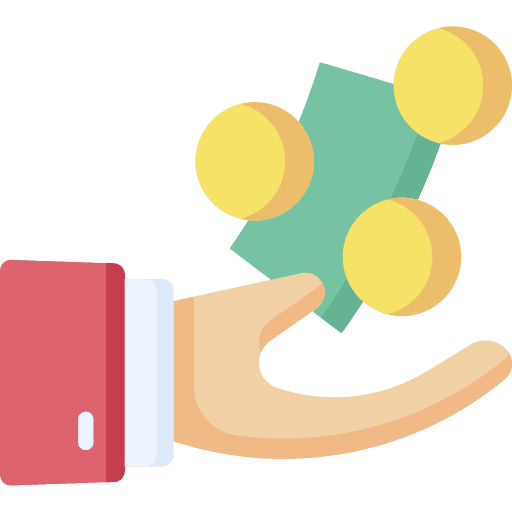 Wage income salary business and finance icon