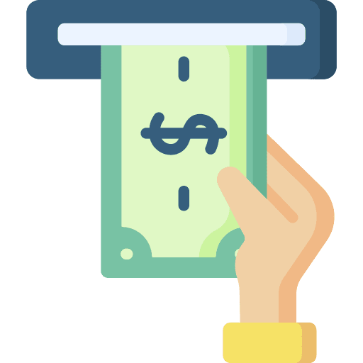 Atm machine machine money cash machine icon