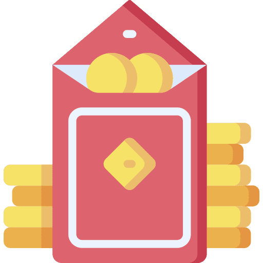 Gift red envelope money envelope icon