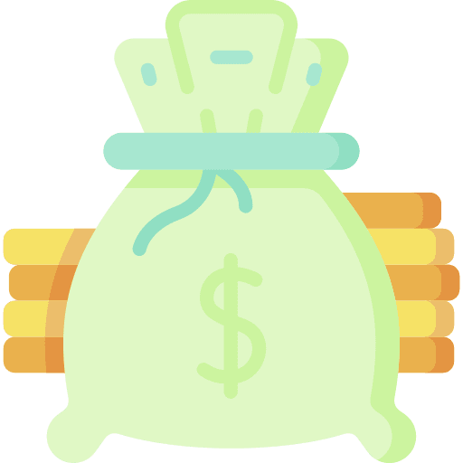 Money bag cost currency business and finance icon